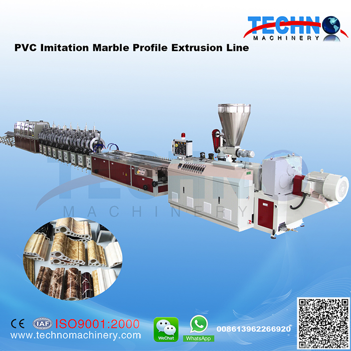 PVC Artificial Marble Skirting Extrusion Line