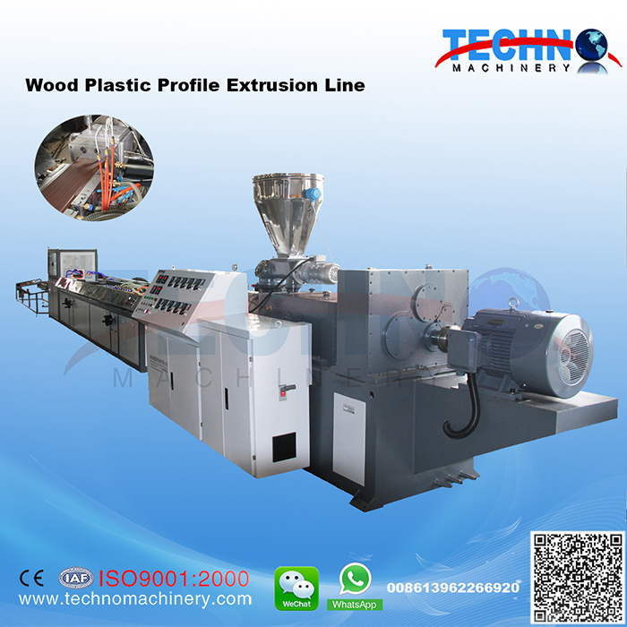 PVC PE PP Wood Plastic Profile Extrusion Line